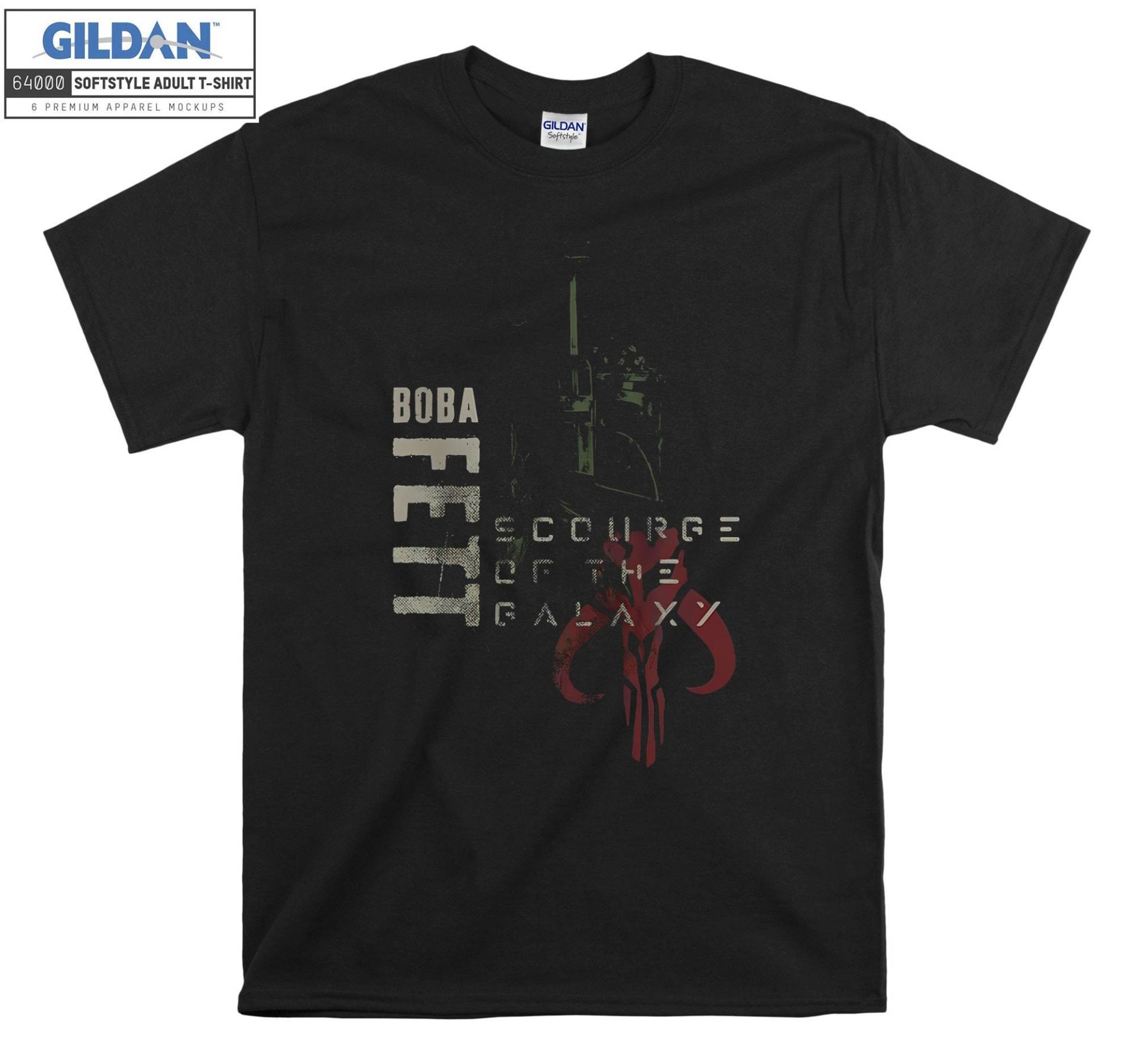 Boba Fett Scourge Of The Galaxy T-Shirt Hoody Kids Kindertasche Tshirt S-M-L-xl-xxl-3xl-4xl-5xl Gildan Oversized Herren Damen Unisex 7218 von Serbanati