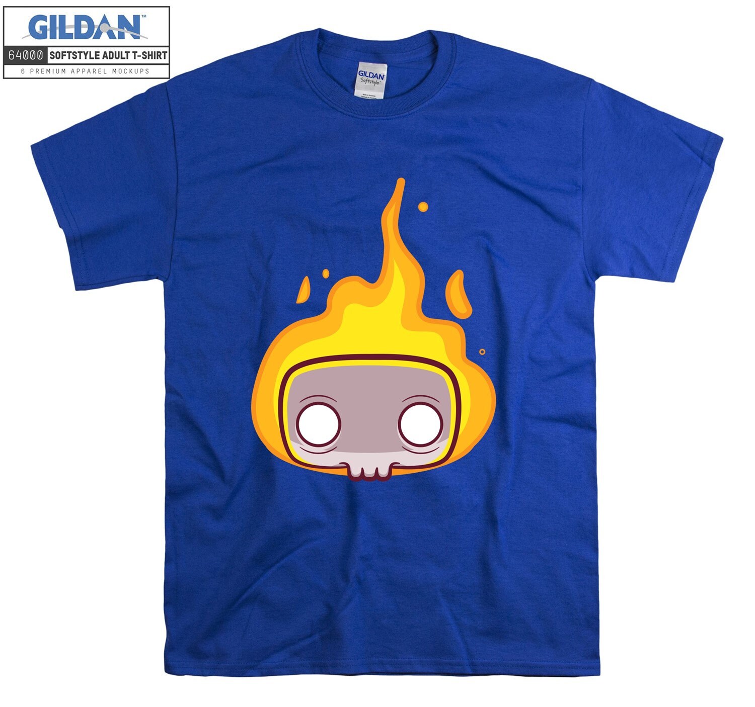 Burning Toothy Skull T-Shirt Funny Fire Artsy T-Shirt Tshirt Oversized S M L Xl Xxl 3Xl 4Xl 5Xl Herren Damen Unisex D3413 von Serbanati