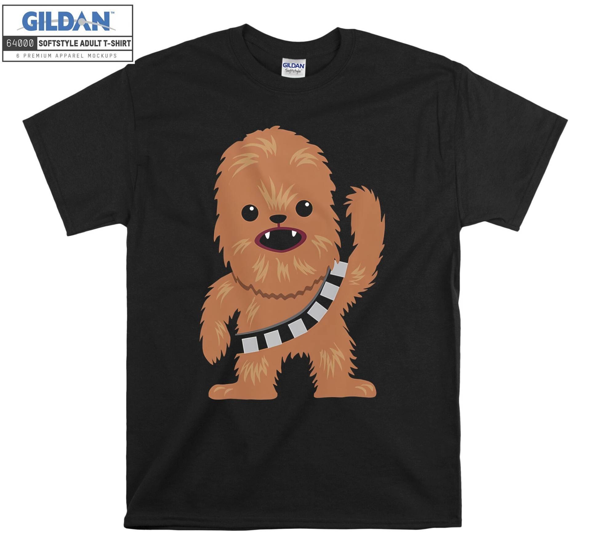 Chewbacca Cutie Cartoon Chewie T-Shirt Hoody Kinder Tragetasche Tshirt S-M-L-xl-xxl-3xl-4xl-5xl Gildan Oversized Herren Damen Unisex 7227 von Serbanati