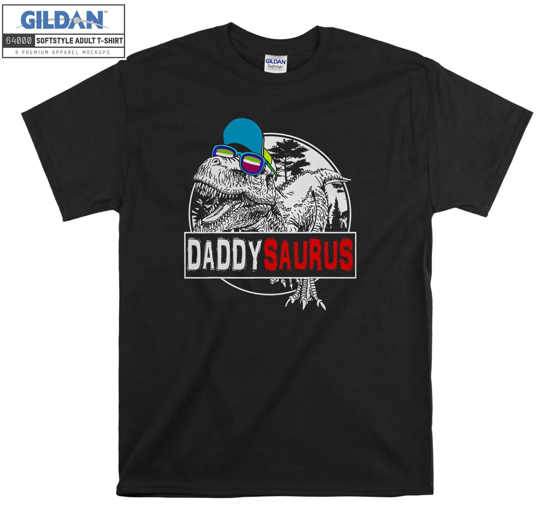 Daddysaurus Dinosaurier T-Rex T-Shirt Hoody Kinder Tragetasche Tshirt S-M-L-xl-xxl-3xl-4xl-5xl Gildan Oversized Herren Damen Unisex 6609 von Serbanati