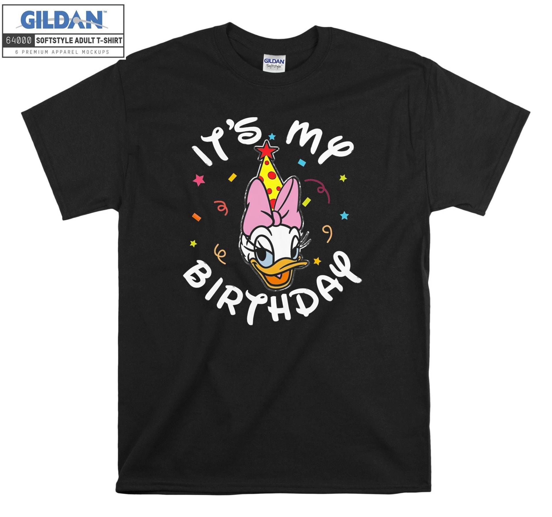 Daisy Ente It Es My Birthday T-Shirt Hoody Kinder Tragetasche Tshirt S-M-L-xl-xxl-3xl-4xl-5xl Gildan Oversized Herren Damen Unisex 6610 von Serbanati