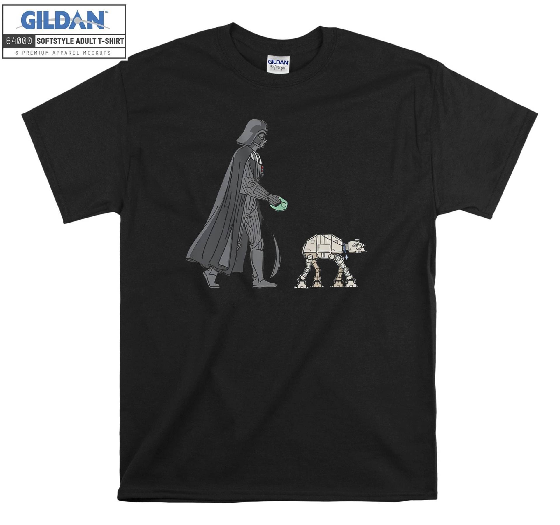 Darth Vader At-At Walker Grafik T-Shirt Hoody Kinder Tragetasche Tshirt S-M-L-xl-xxl-3xl-4xl-5xl Gildan Oversized Herren Damen Unisex 7235 von Serbanati