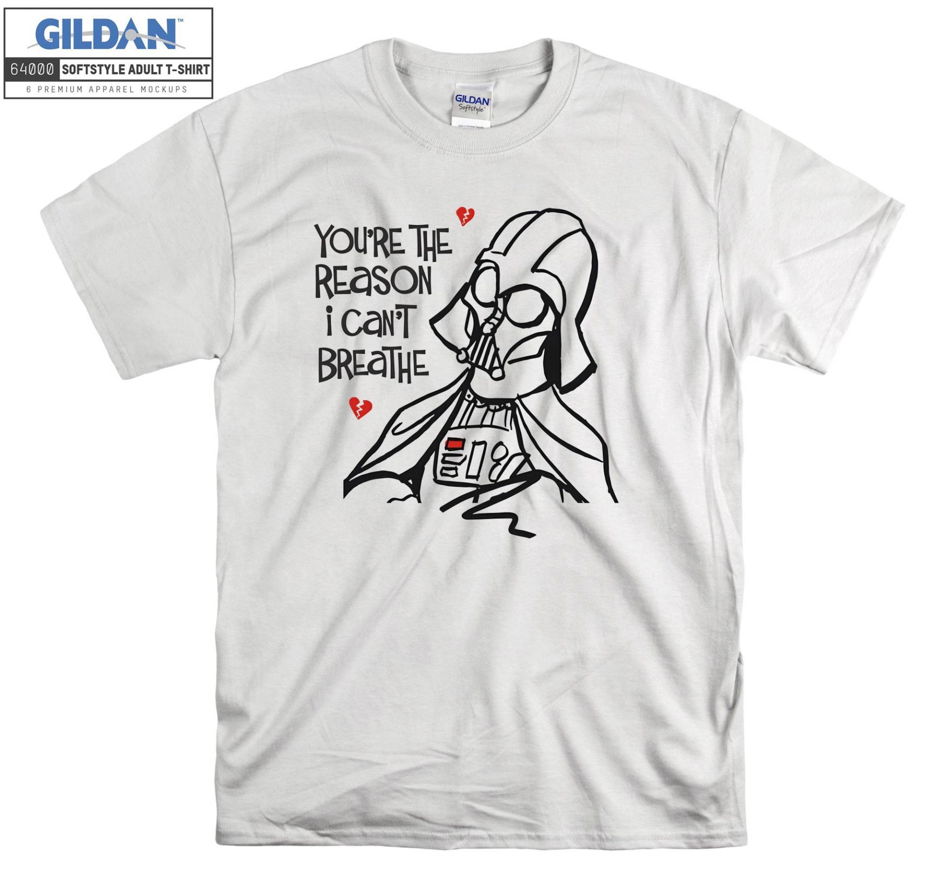 Darth Vader Broken Hearts Anti T-Shirt Hoody Kinder Tragetasche Tshirt S-M-L-xl-xxl-3xl-4xl-5xl Gildan Oversized Herren Damen Unisex 7236 von Serbanati