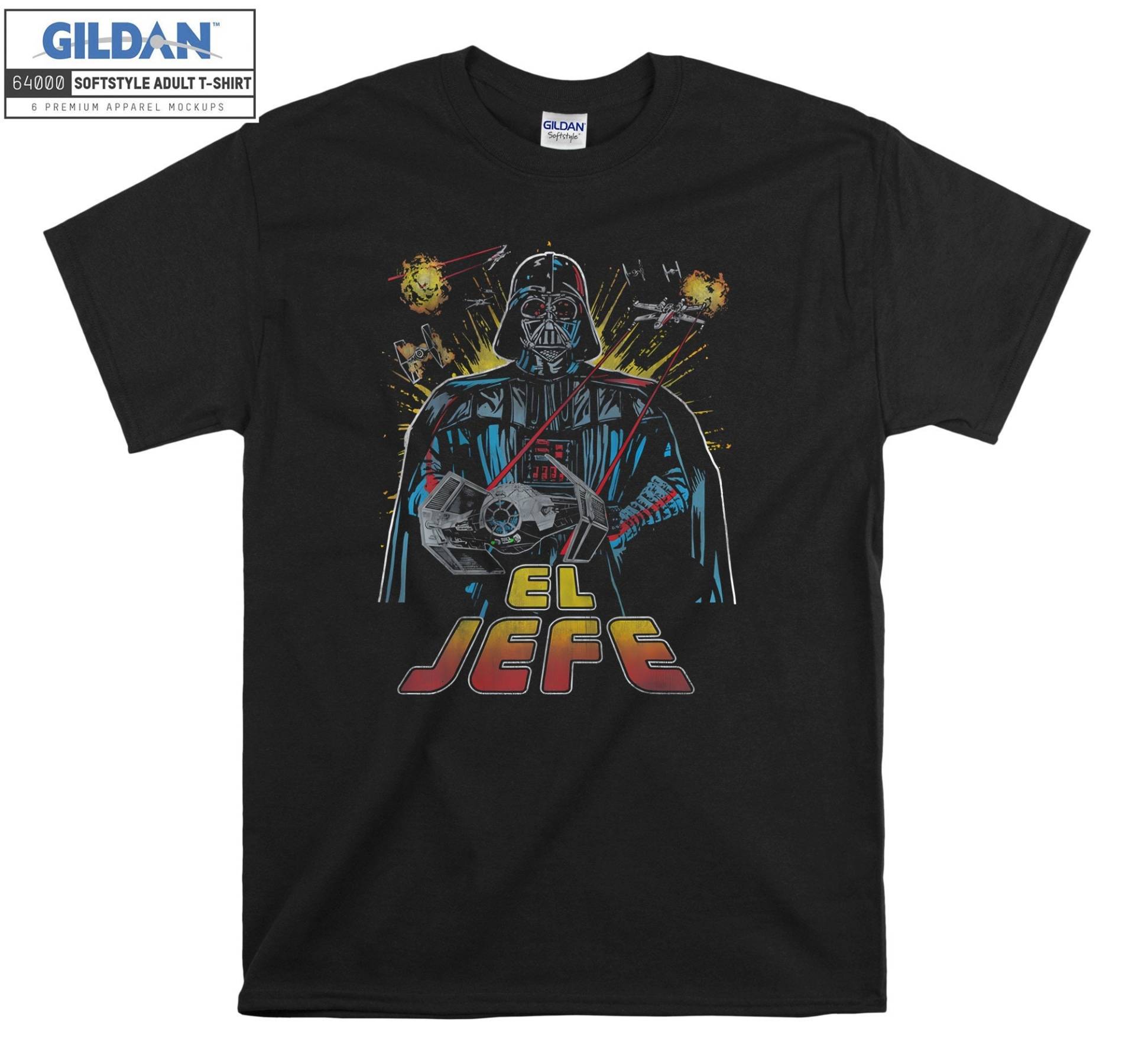 Darth Vader El Jefe Häuptling Grafik T-Shirt Hoody Kinder Tragetasche Tshirt S-M-L-xl-xxl-3xl-4xl-5xl Gildan Oversized Herren Damen Unisex 7238 von Serbanati