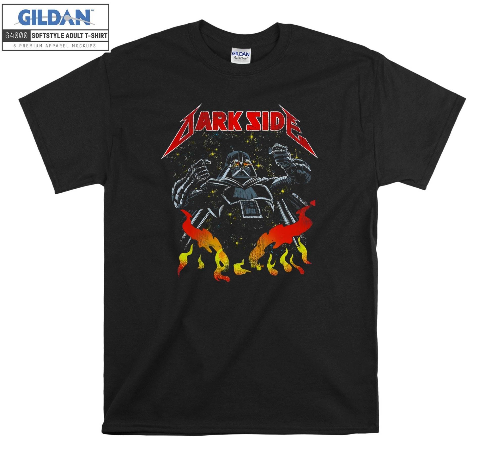 Darth Vader Heavy Metal Flames T-Shirt Hoody Kinder Tragetasche Tshirt S-M-L-xl-xxl-3xl-4xl-5xl Gildan Oversized Herren Damen Unisex 7239 von Serbanati