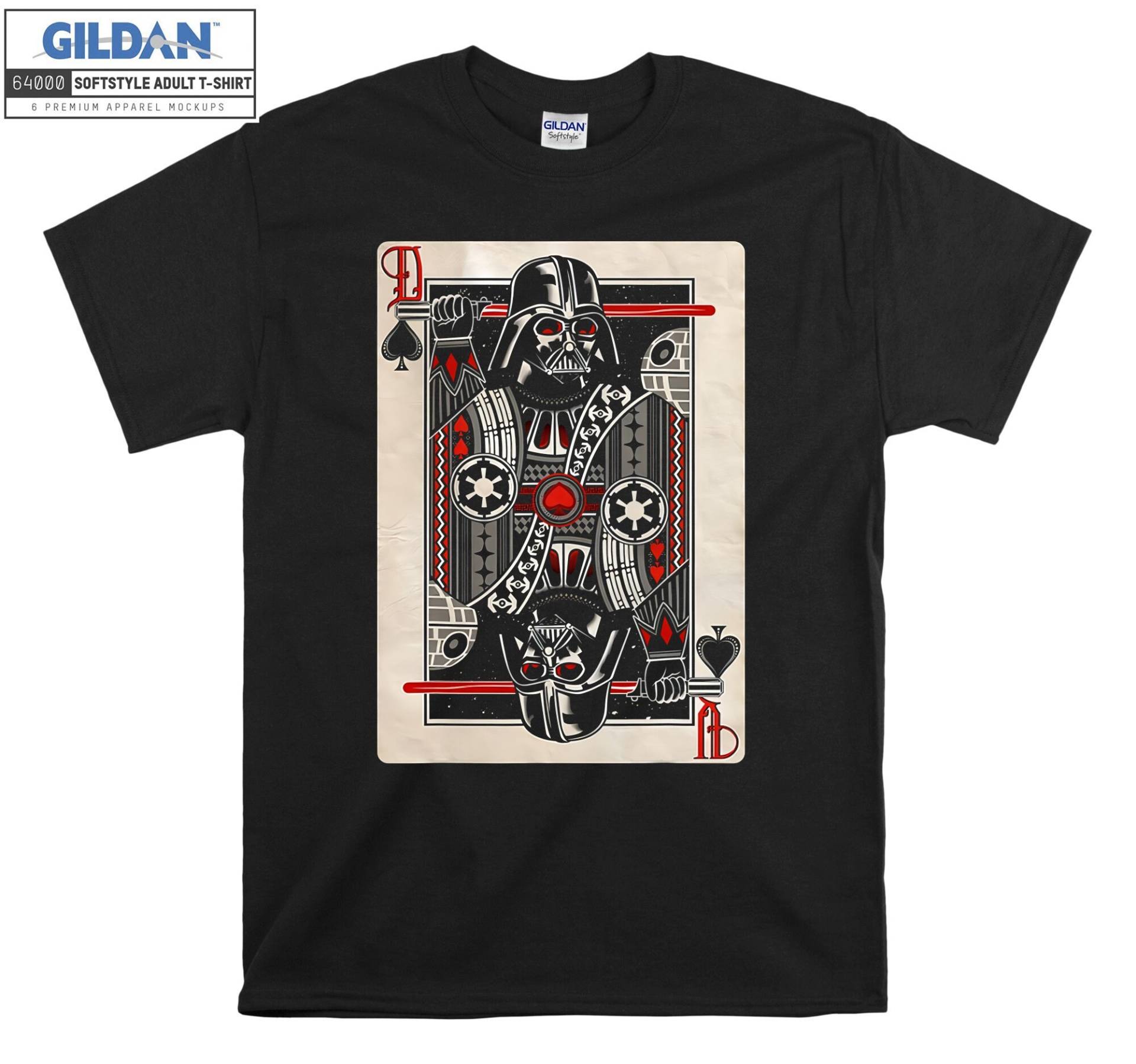 Darth Vader King Of Spades Grafik T-Shirt Hoody Kinder Tragetasche Tshirt S-M-L-xl-xxl-3xl-4xl-5xl Gildan Oversized Herren Damen Unisex 7240 von Serbanati