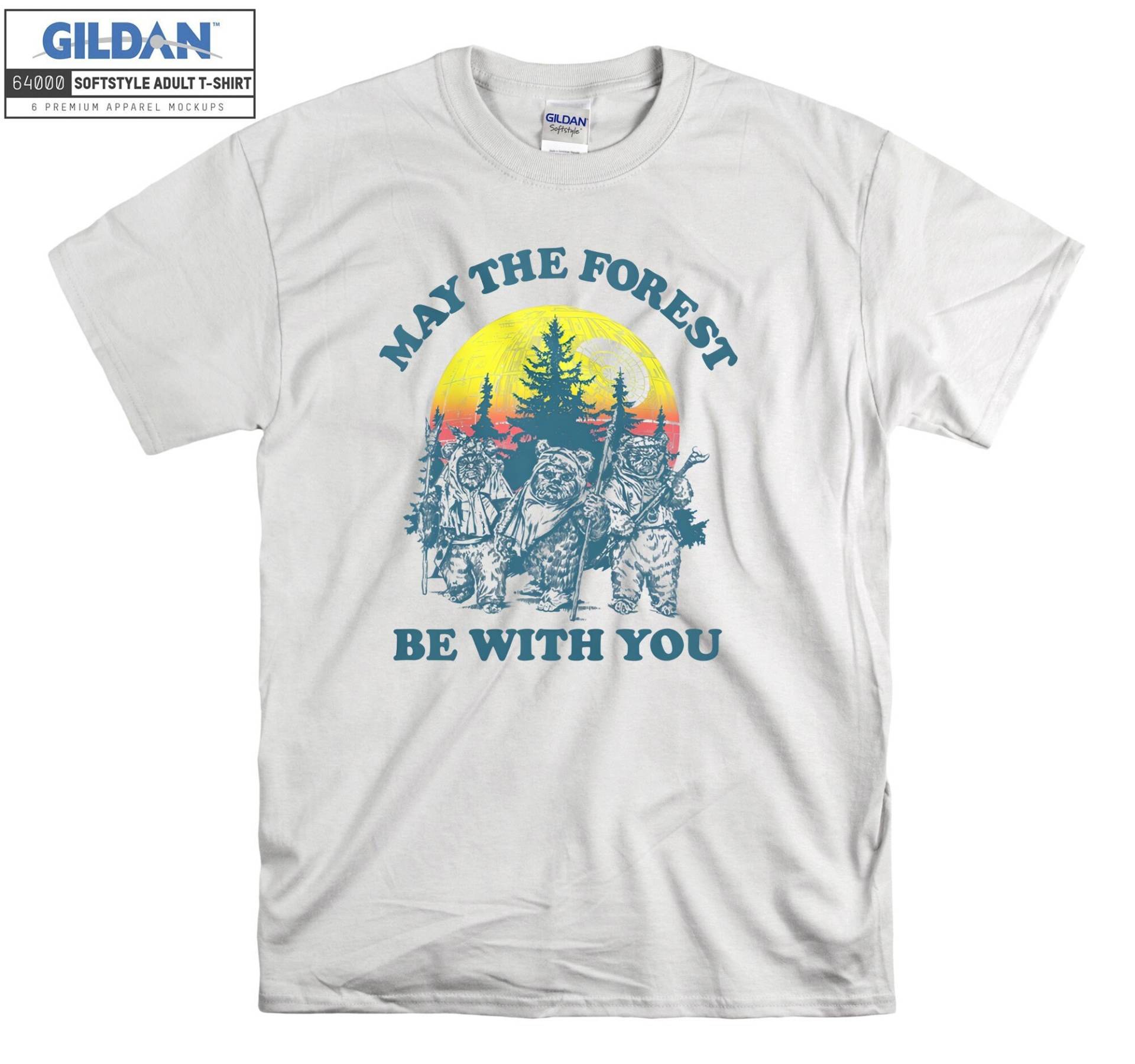 Ewok Sunset May The Forest Be T-Shirt Hoody Kinder Tragetasche Tshirt S-M-L-xl-xxl-3xl-4xl-5xl Gildan Oversized Herren Damen Unisex 7253 von Serbanati