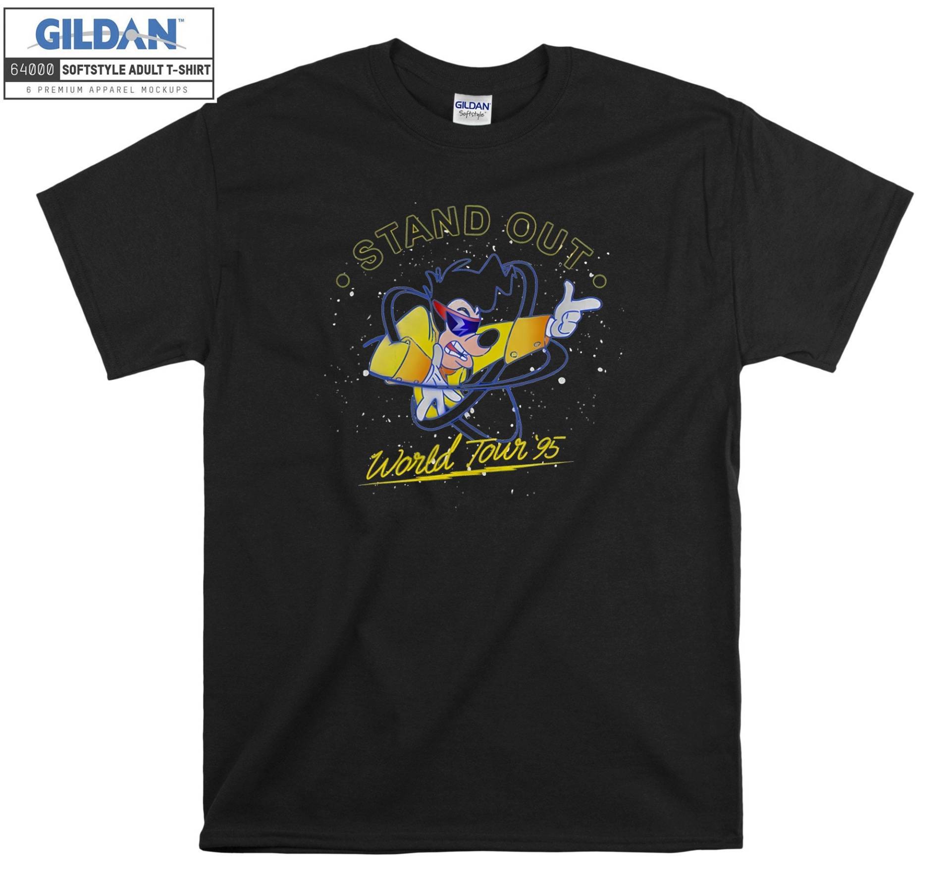 Goofy Movie Stechen Welt T-Shirt Hoody Kinder Tragetasche Tshirt S-M-L-xl-xxl-3xl-4xl-5xl Gildan Oversized Herren Damen Unisex 6912 von Serbanati