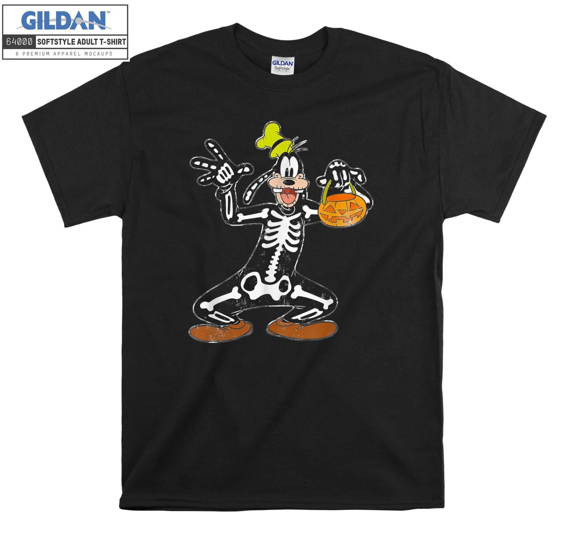 Goofy Skelett Lustige Halloween T-Shirt Hoody Kinder Tragetasche Tshirt S-M-L-xl-xxl-3xl-4xl-5xl Gildan Oversized Herren Damen Unisex 6913 von Serbanati