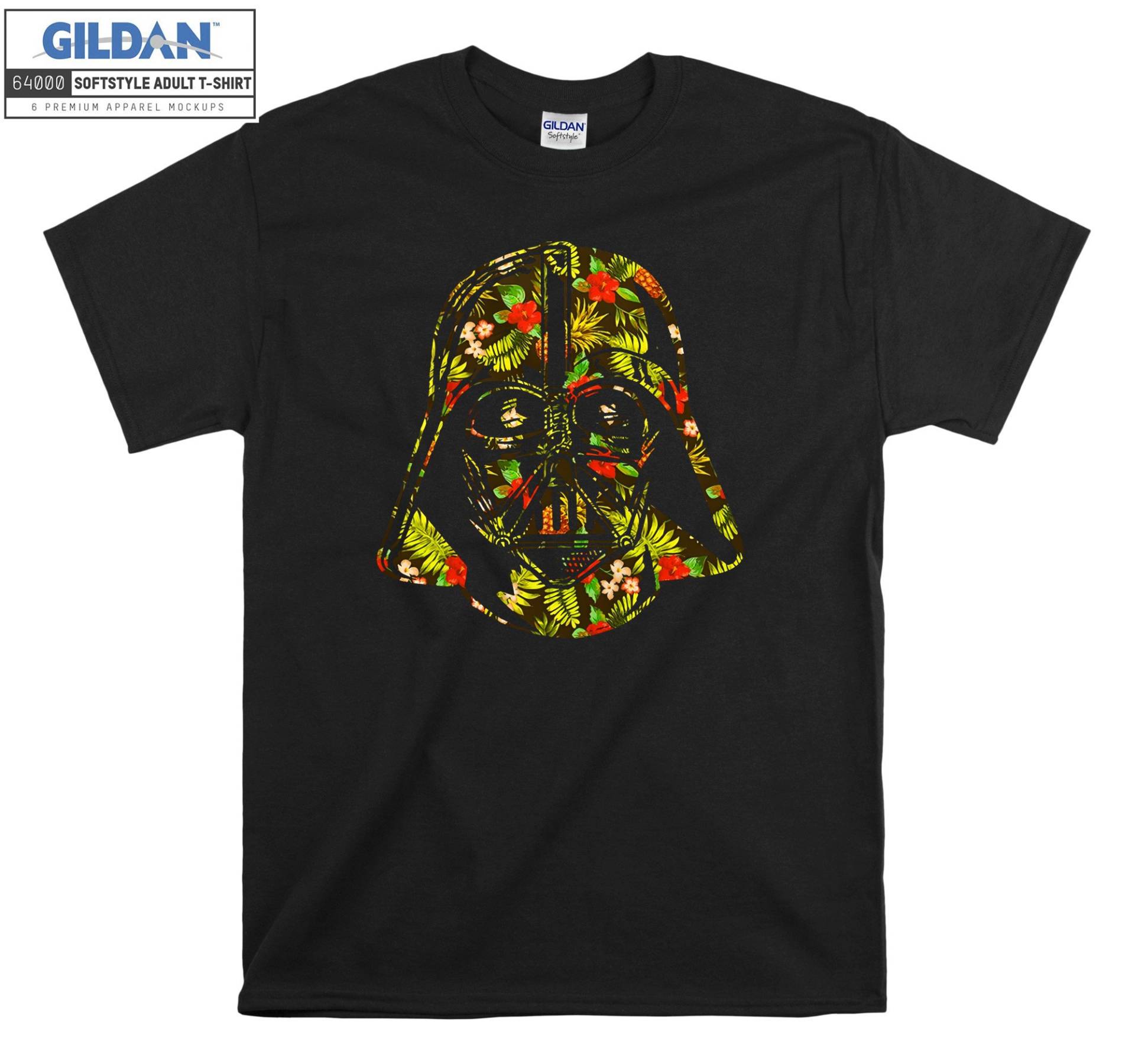 Hawaii Print Darth Vader Helm T-Shirt Hoody Kinder Tragetasche Tshirt S-M-L-xl-xxl-3xl-4xl-5xl Gildan Oversized Herren Damen Unisex 7261 von Serbanati