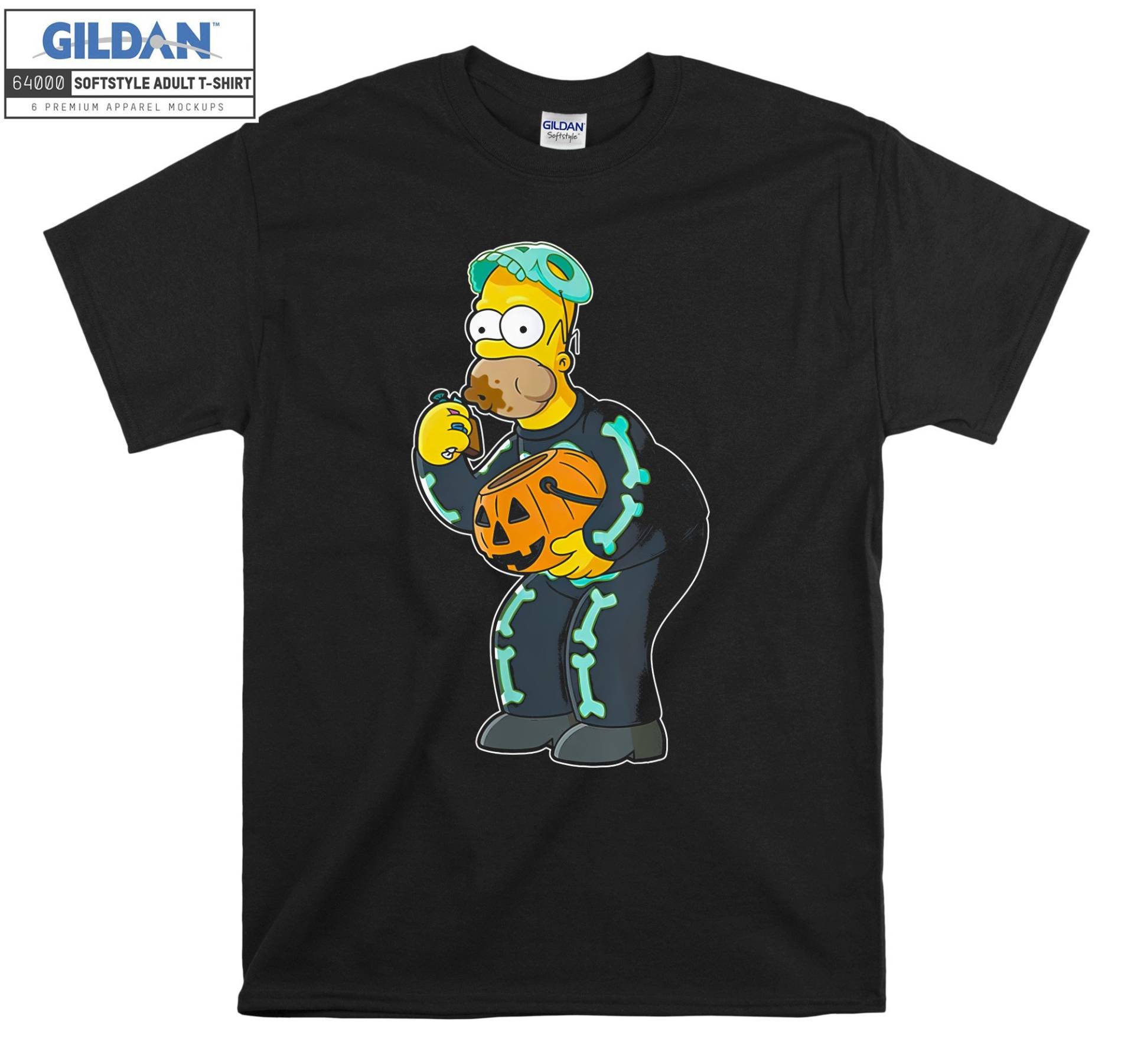 Homer Simpson Lustige Süßigkeiten Fest T-Shirt Hoody Kinder Tragetasche Tshirt S-M-L-xl-xxl-3xl-4xl-5xl Gildan Oversized Herren Damen Unisex 6934 von Serbanati