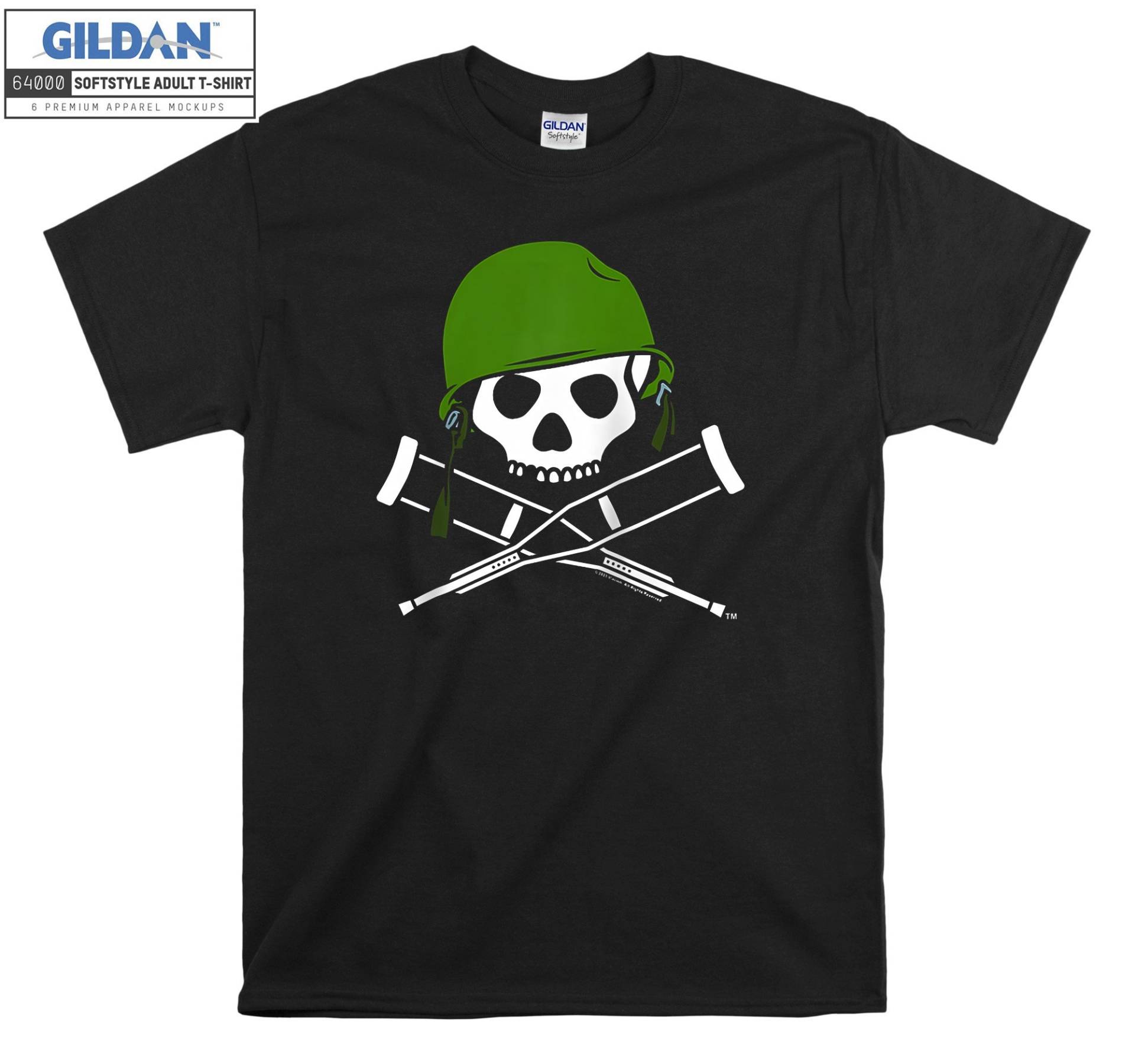 Jackass Militärhelm Totenkopf T-Shirt Hoody Kinder Tragetasche Tshirt S-M-L-xl-xxl-3xl-4xl-5xl Gildan Oversized Herren Damen Unisex 6959 von Serbanati