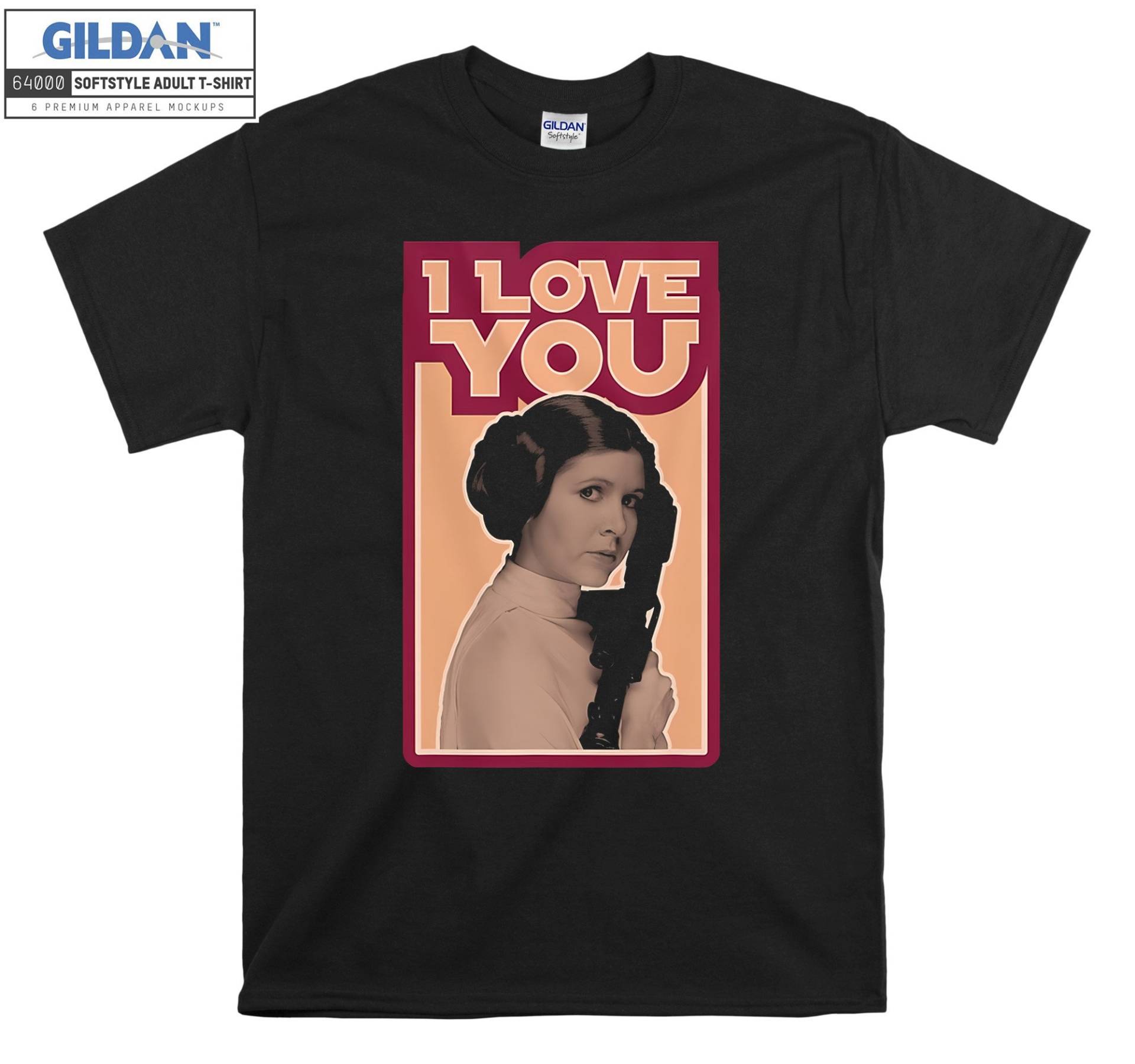 Leia I Love You Kultige T-Shirt Hoody Kinder Tragetasche Tshirt S-M-L-xl-xxl-3xl-4xl-5xl Gildan Oversized Herren Damen Unisex 7274 von Serbanati