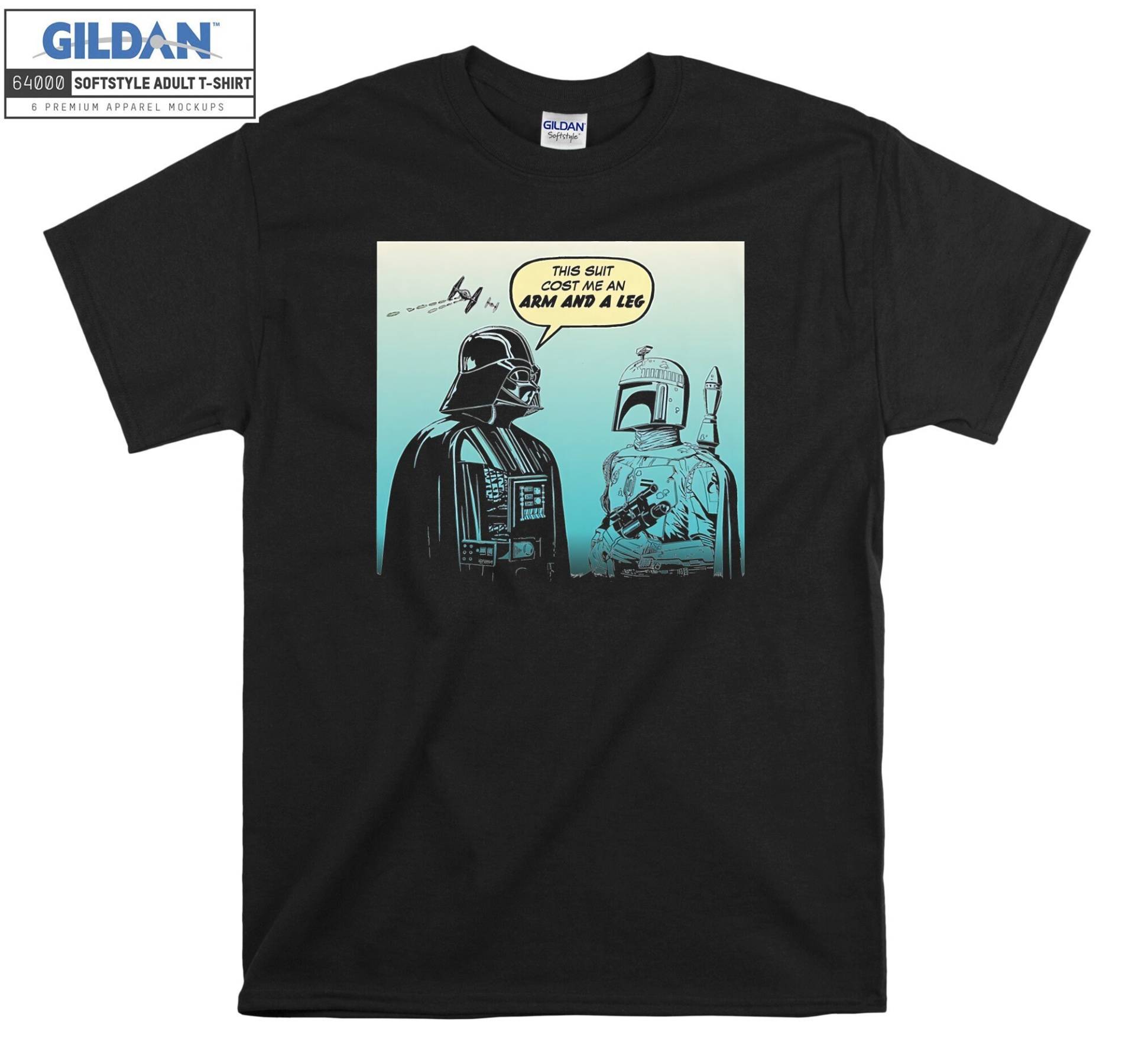 Lustige Darth Vader Und Boba Fett T-Shirt Hoody Kinder Tragetasche Tshirt S-M-L-xl-xxl-3xl-4xl-5xl Gildan Oversized Herren Damen Unisex 7257 von Serbanati