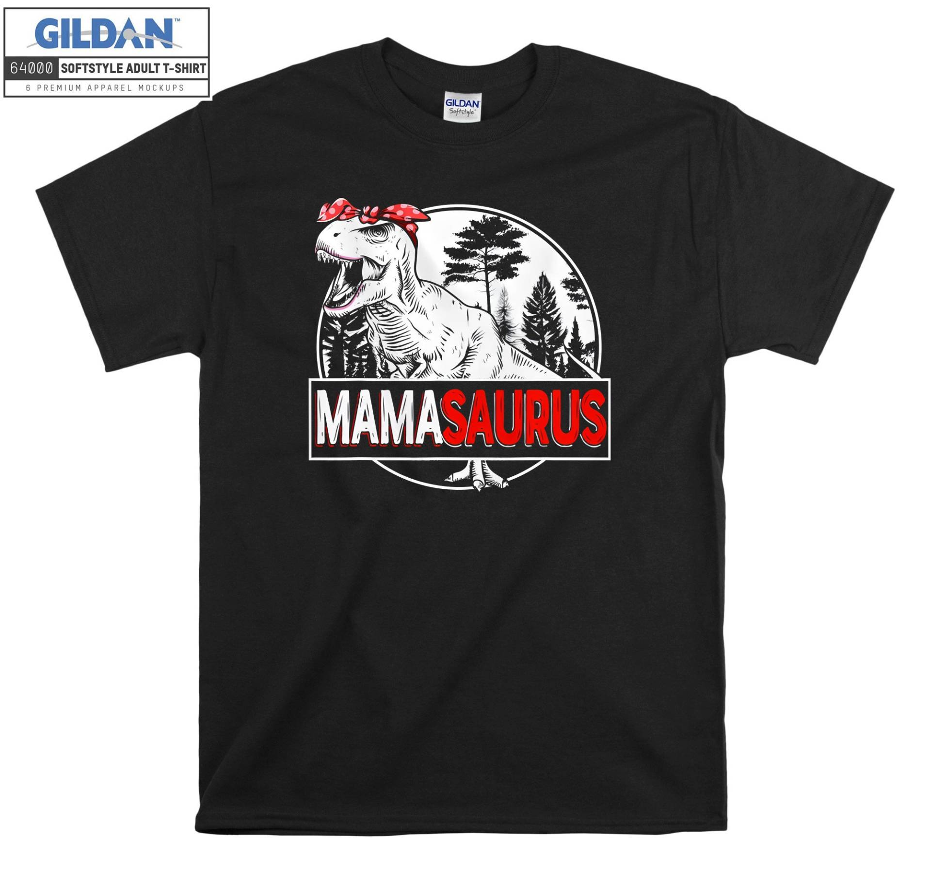 Mamasaurus Dinosaurier T-Rex T-Shirt Hoody Kinder Tragetasche Tshirt S-M-L-xl-xxl-3xl-4xl-5xl Gildan Oversized Herren Damen Unisex 6985 von Serbanati