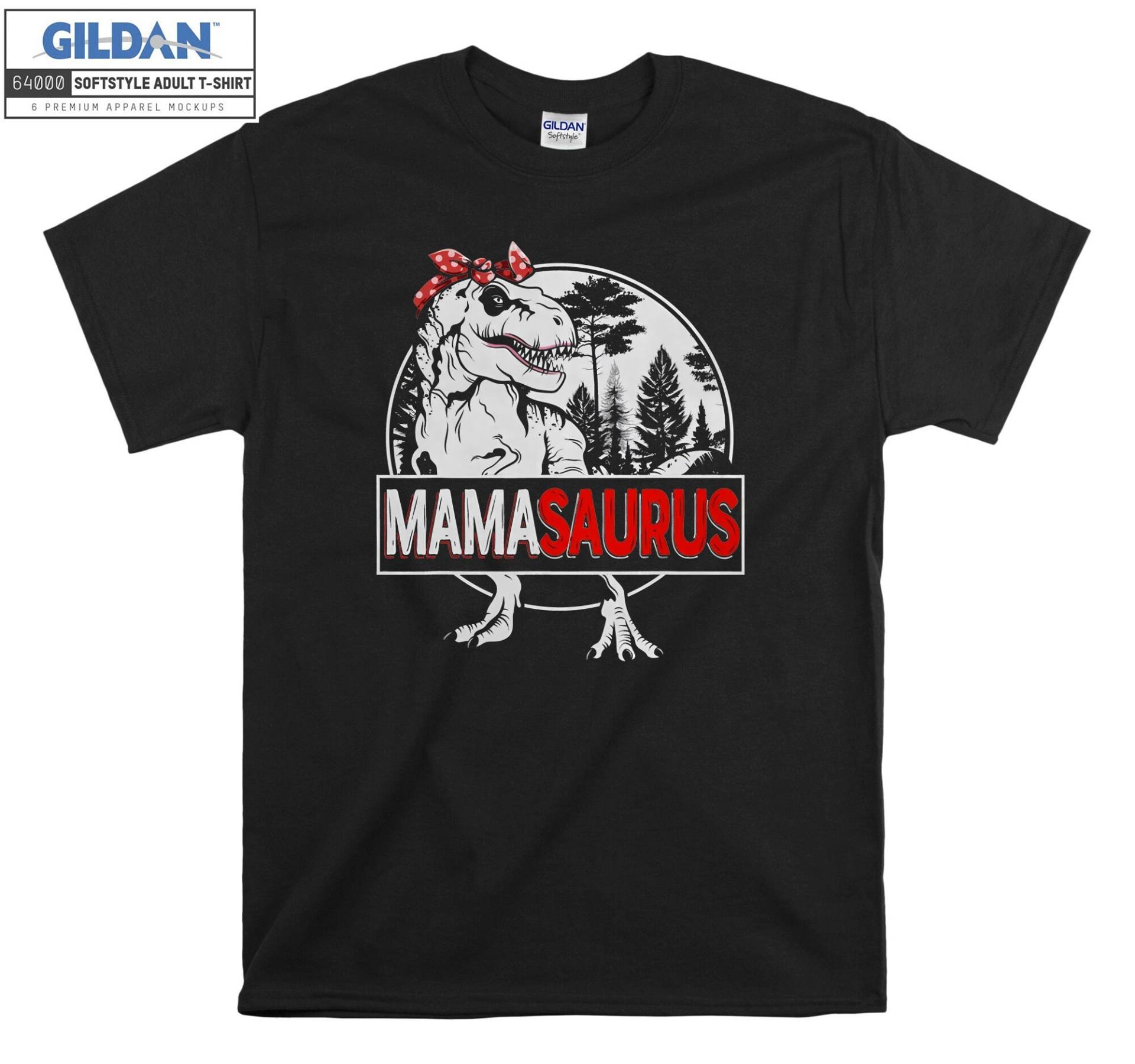 Mamasaurus Mama Dinosaurier T-Rex T-Shirt Hoody Kinder Tragetasche Tshirt S-M-L-xl-xxl-3xl-4xl-5xl Gildan Oversized Herren Damen Unisex 6986 von Serbanati