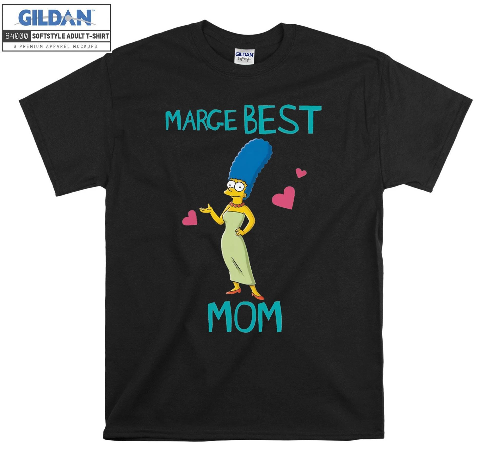 Marge The Simpson Best Mom T-Shirt Hoody Kids Kinder Tragetasche Tshirt S-M-L-xl-xxl-3xl-4xl-5xl Gildan Oversized Herren Damen Unisex 6987 von Serbanati