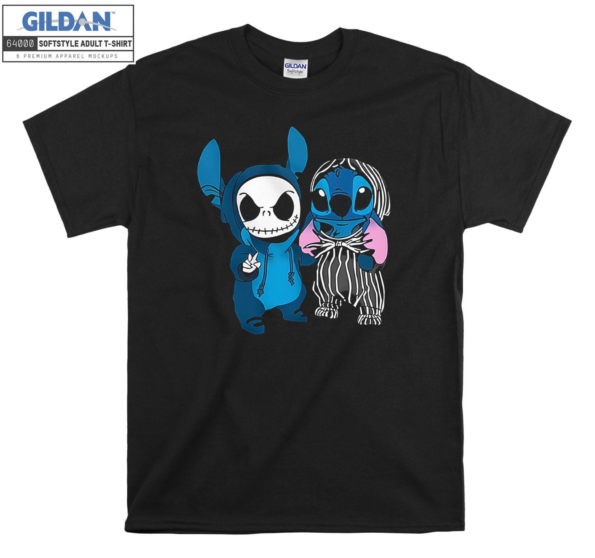 Maschen Und Jack Skellington Kostüm T-Shirt Hoody Kid Kind Tragetasche Tshirt S-M-L-xl-xxl-3xl-4xl-5xl Gildan Oversized Herren Damen Unisex 7395 von Serbanati