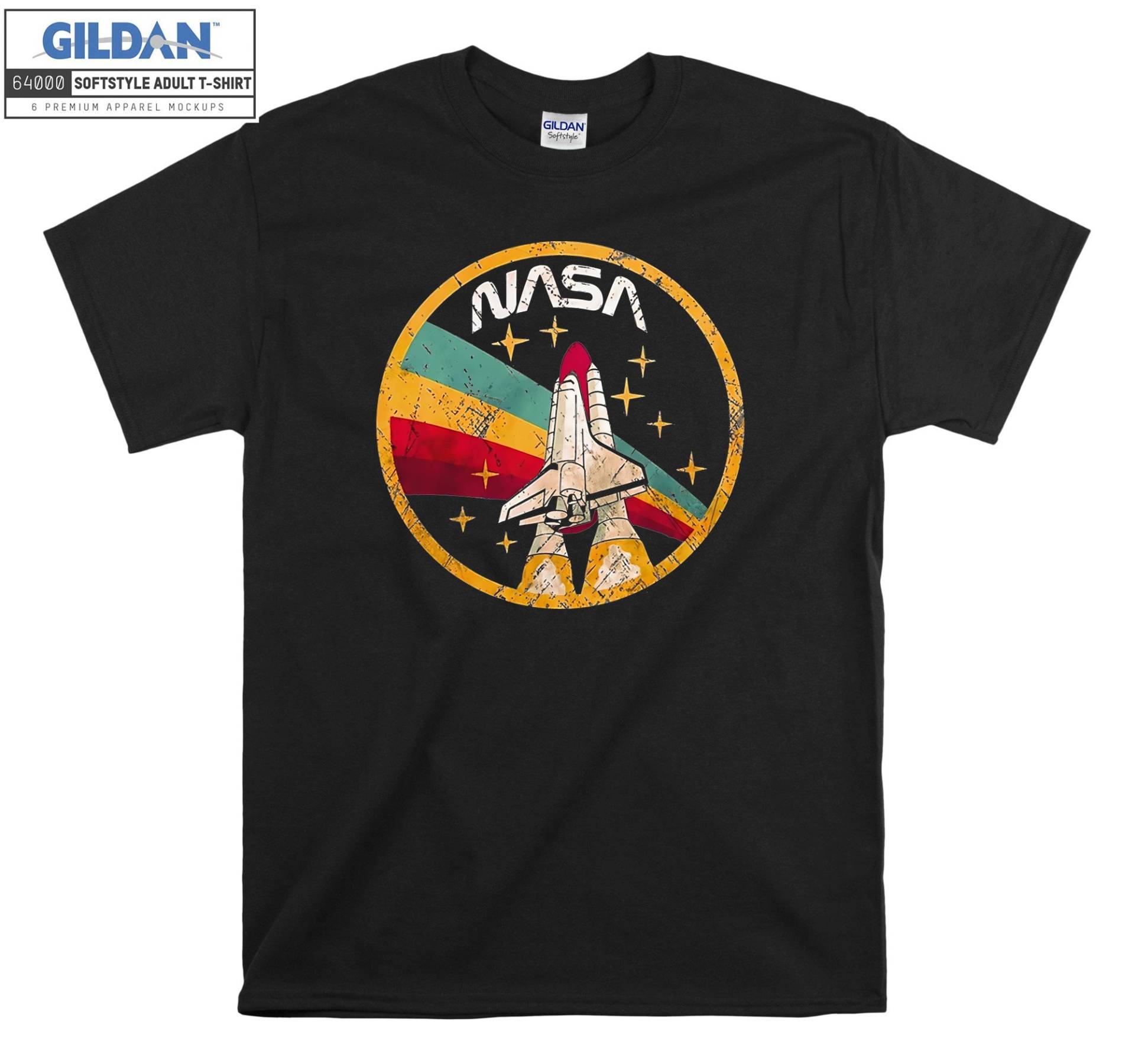 Nasa Flying Logo Vintage T-Shirt Hoody Kids Kinder Tragetasche Tshirt S-M-L-xl-xxl-3xl-4xl-5xl Gildan Oversized Herren Damen Unisex 7123 von Serbanati