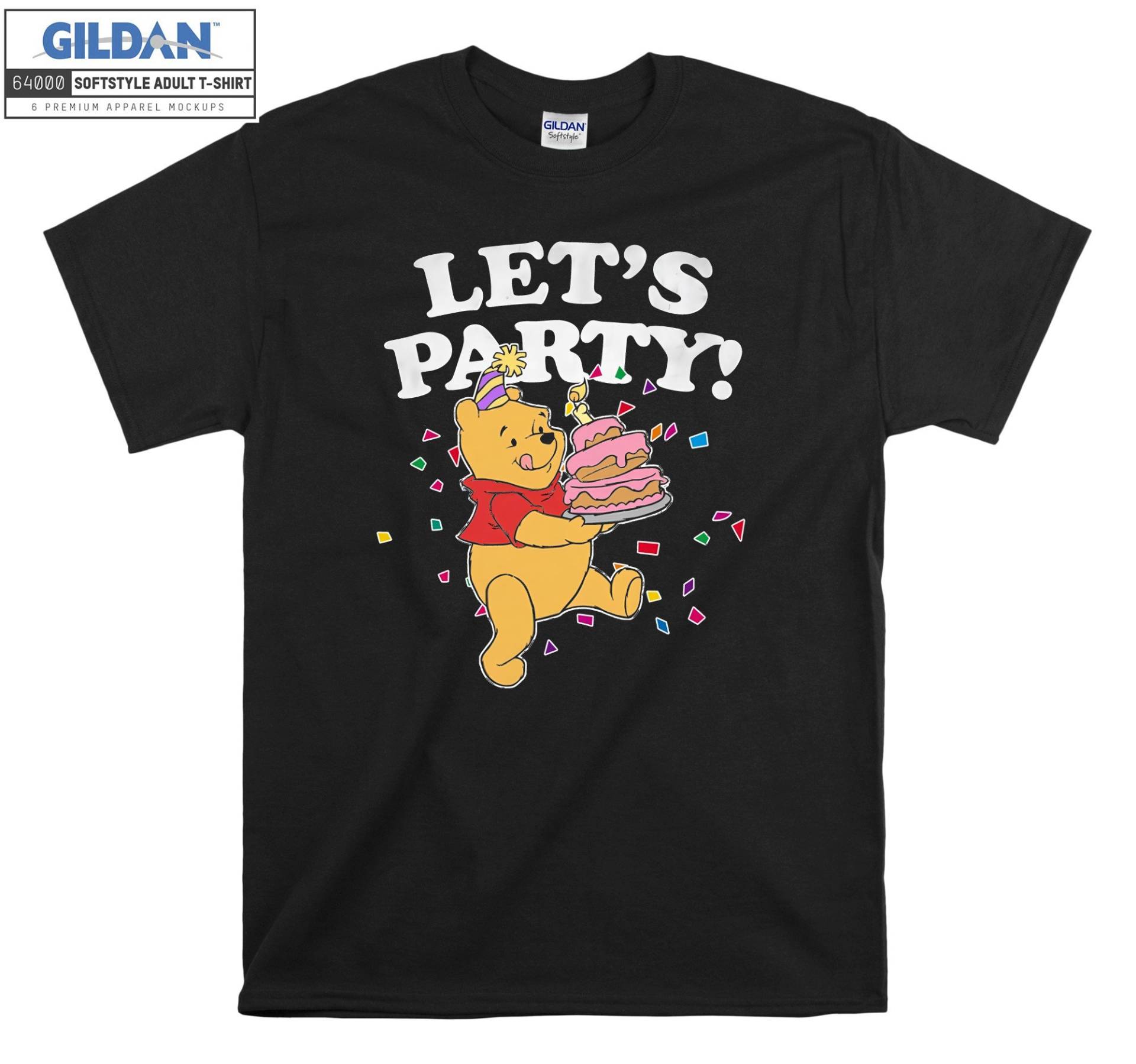 Pooh Let Es Party Niedlich Geburtstag T-Shirt Hoody Kinder Tragetasche Tshirt S-M-L-xl-xxl-3xl-4xl-5xl Gildan Oversized Herren Damen Unisex 7166 von Serbanati