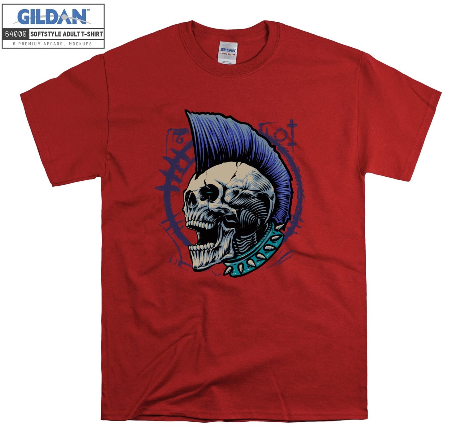 Punk Skull T-Shirt Music Artsy T Shirt Tshirt Oversized S M L Xl Xxl 3Xl 4Xl 5Xl Männer Frauen Unisex D3540 von Serbanati