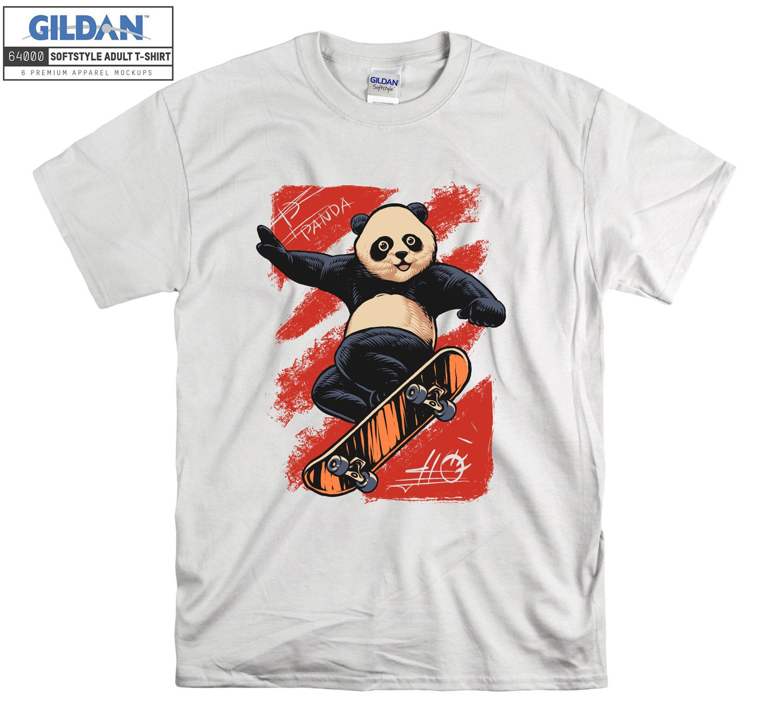 Skater Panda T-Shirt Niedlich Animal Skate T Shirt Tshirt Oversized S M L Xl Xxl 3Xl 4Xl 5Xl Herren Damen Unisex D3538 von Serbanati