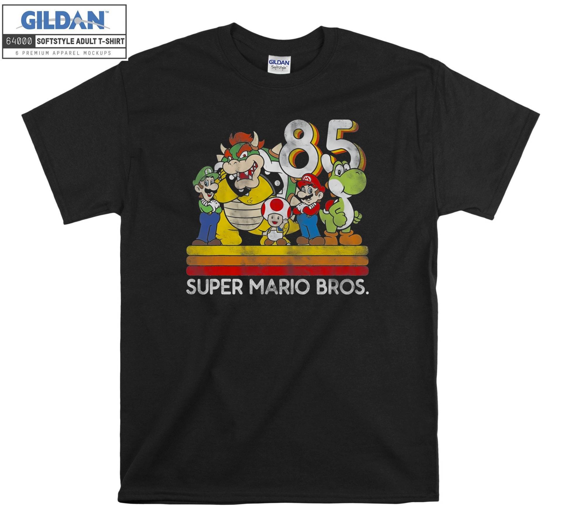 Super Mario Bros Gaming Lustiges T-Shirt Hoody Kid Kind Tragetasche Tshirt S-M-L-xl-xxl-3xl-4xl-5xl Gildan Oversized Herren Damen Unisex 7407 von Serbanati