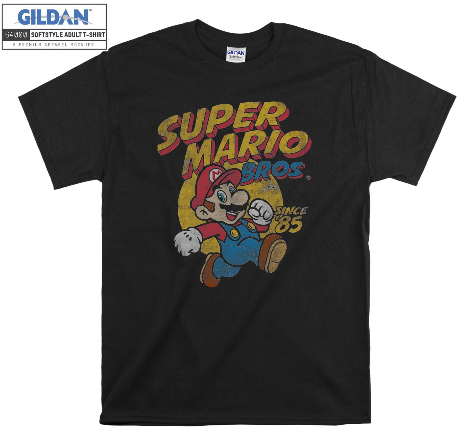 Super Mario Bros Gaming Lustiges T-Shirt Hoody Kid Kind Tragetasche Tshirt S-M-L-xl-xxl-3xl-4xl-5xl Gildan Oversized Herren Damen Unisex 7408 von Serbanati