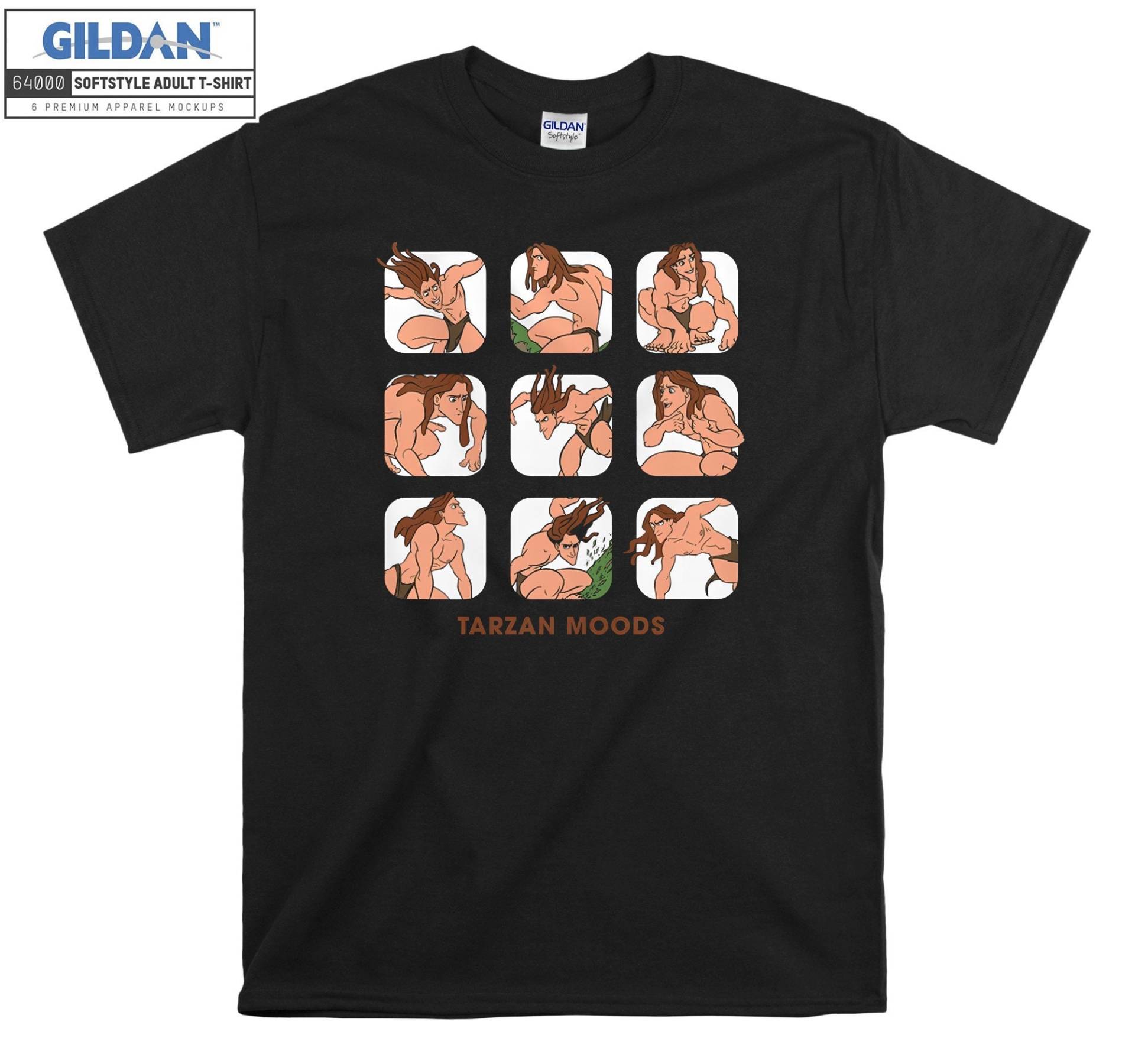 Tarzan Moods Süße Face Box Up T-Shirt Hoody Kid Kind Tragetasche Tshirt S-M-L-xl-xxl-3xl-4xl-5xl Gildan Oversized Herren Damen Unisex 7420 von Serbanati