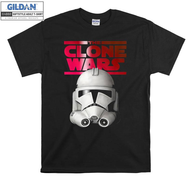 The Clone Wars Trooper Helm T-Shirt Hoody Kinder Tragetasche Tshirt S-M-L-xl-xxl-3xl-4xl-5xl Gildan Oversized Herren Damen Unisex 7328 von Serbanati