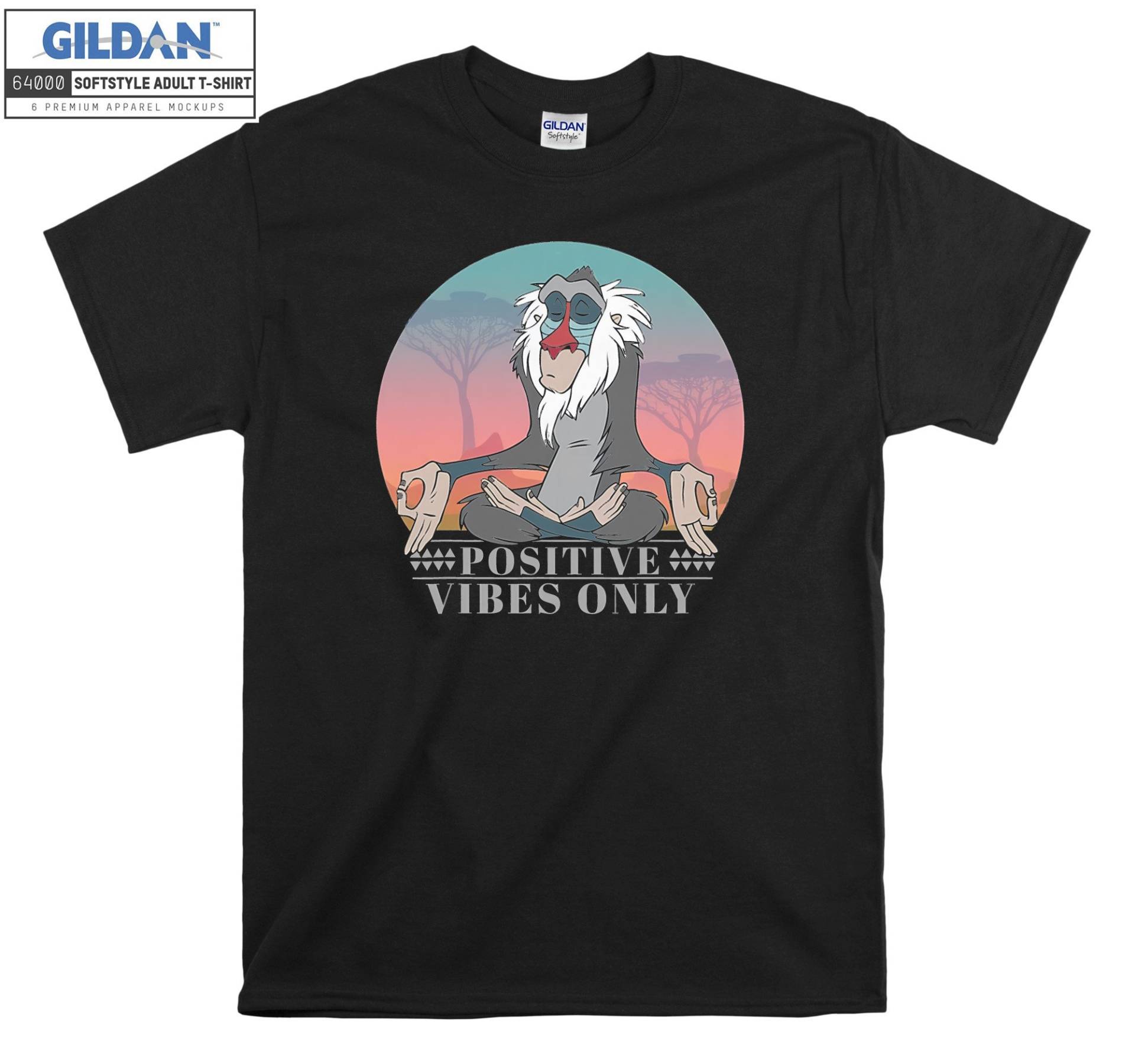 The Lion King Rafaki Positive Vibes T-Shirt Hoody Kid Kind Tragetasche Tshirt S-M-L-xl-xxl-3xl-4xl-5xl Gildan Oversized Herren Damen Unisex 7453 von Serbanati