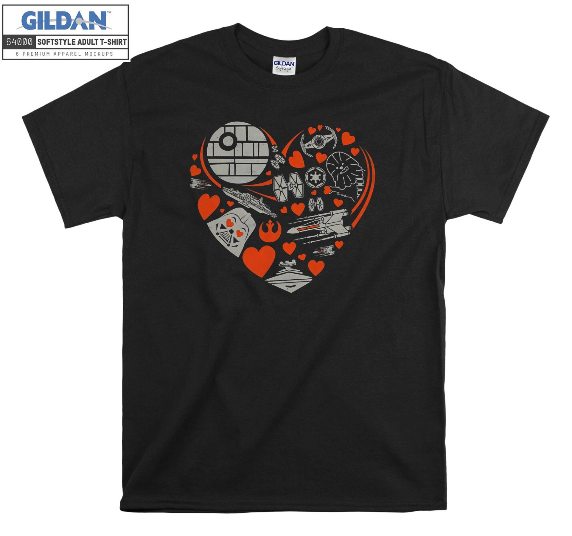 Valentinstag Herz Galaxy T-Shirt Hoody Kid Kind Tragetasche Tshirt S-M-L-xl-xxl-3xl-4xl-5xl Gildan Oversized Herren Damen Unisex 7369 von Serbanati