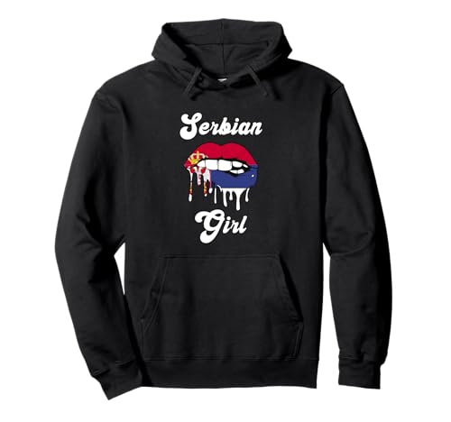 Serbisches Mädchen Lippen Stolz Serbien Flagge Srbija Wurzeln Pullover Hoodie von Serbia Serbian Flag Team Serbs Srbija Roots