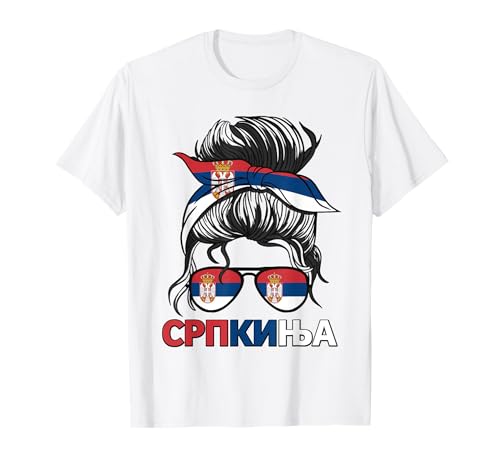Serbien Flagge Mädchen Serbisch Muttertag T-Shirt von Serbian Girl Serbia girls