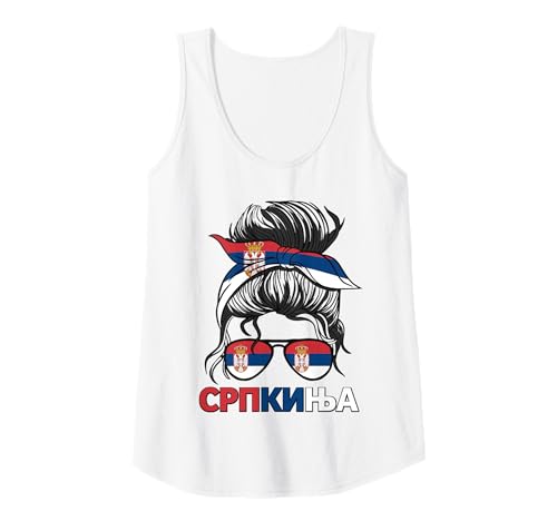 Damen Serbien Flagge Mädchen Serbisch Muttertag Tank Top von Serbian Girl Serbia girls