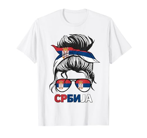 Serbien Flagge Mädchen Serbisches Mädchen Tochter T-Shirt von Serbian Girl Serbia girls