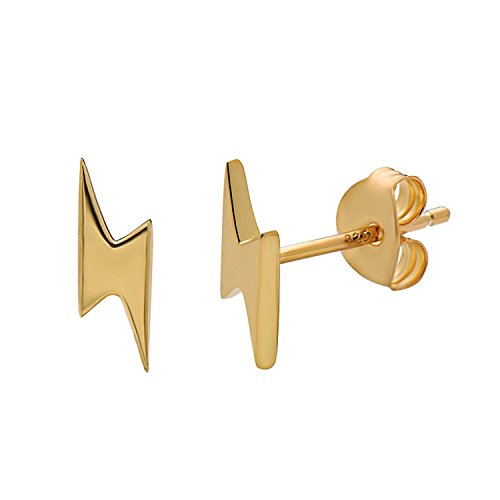 Blitz Ohrringe aus 925 Sterlingsilber Student Geek Nerd by Serebra Jewelry (18k Gold-Überzug) von Serebra Jewelry