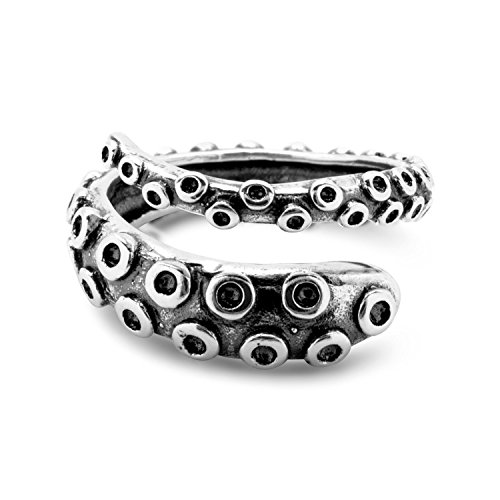 Serebra Jewelry Oktopus Tentakel Ring Größenverstellbar 925 Sterling Silber by (Antik) von Serebra Jewelry