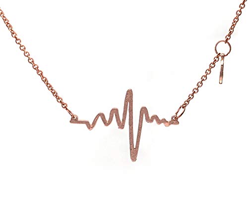 Serebra Jewelry Herzschlag EKG Anhänger | hochwertige Metalllegierung | Farbe: Silber, Gold, Roségold | by (Roségold) von Serebra Jewelry