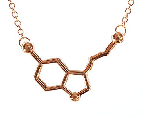 Serebra Jewelry Serotonin Molekül Anhänger Halskette mit Silbertönung by (Roségold) von Serebra Jewelry