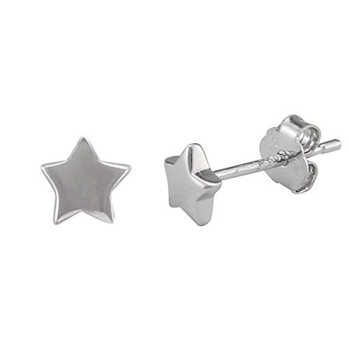 Serebra Jewelry Stern Ohrstecker Ohrringe aus 925 Sterling-Silber Sternschnuppe Nacht Himmel von Serebra Jewelry