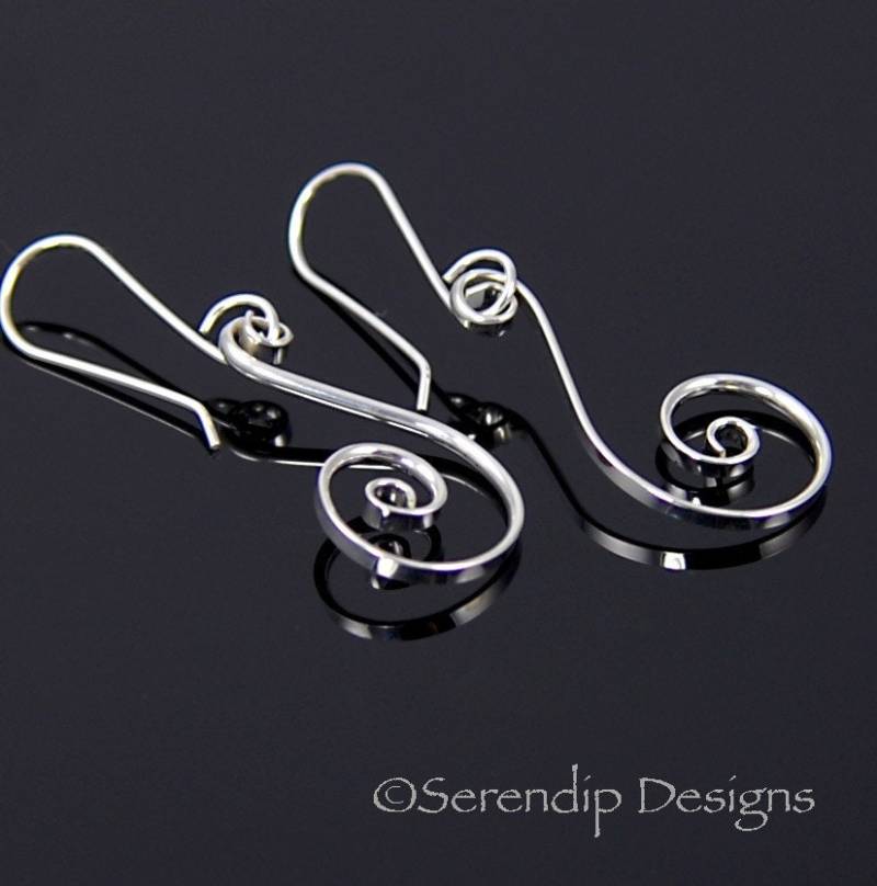 Argentium Silber Spiral Ohrringe, Sterling Glänzend Spiralen, Größere Ohrringe Se8 Argentium Silber Spiral Ohrringe, Sterling Glänzend Spiralen, Größere Ohrringe Se8 von SerendipDesignsJewel
