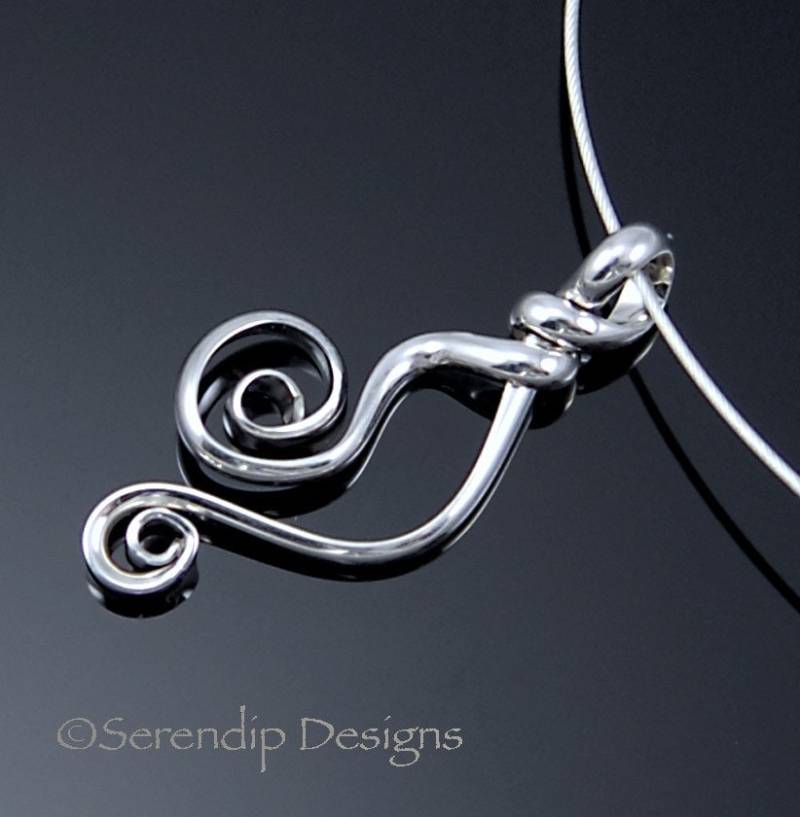 Doppelte Spirale Silber Anhänger, Argentium Sterling Halskette, Handgemachte Tela Halskette Sn2 Doppelte Spirale Silber Anhänger, Argentium Sterling Halskette, Handgemachte Tela Halskette Sn2 von SerendipDesignsJewel