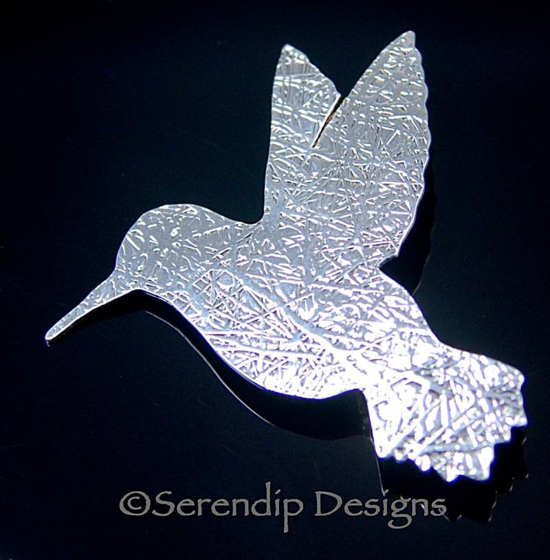 Sterling Silber Kolibri Brosche, Crinkle-Kolibri-Pin, Strukturierte Kolibri-Pin Sterling Silber Kolibri Brosche, Crinkle-Kolibri-Pin, Strukturierte Kolibri-Pin von SerendipDesignsJewel