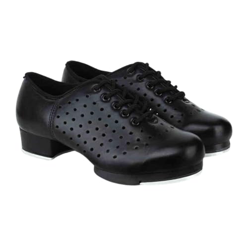 Tap Schuhe Dance,Steppschuhe Herren,Steppschuhe für Damen,Steppschuhe Niedriger Absatz,Leicht Und Komfortabel,verstellbare Schnürsenkel,Geeignet für tägliche Auftritte und Stepptanztraining von SerendipitousWhisper