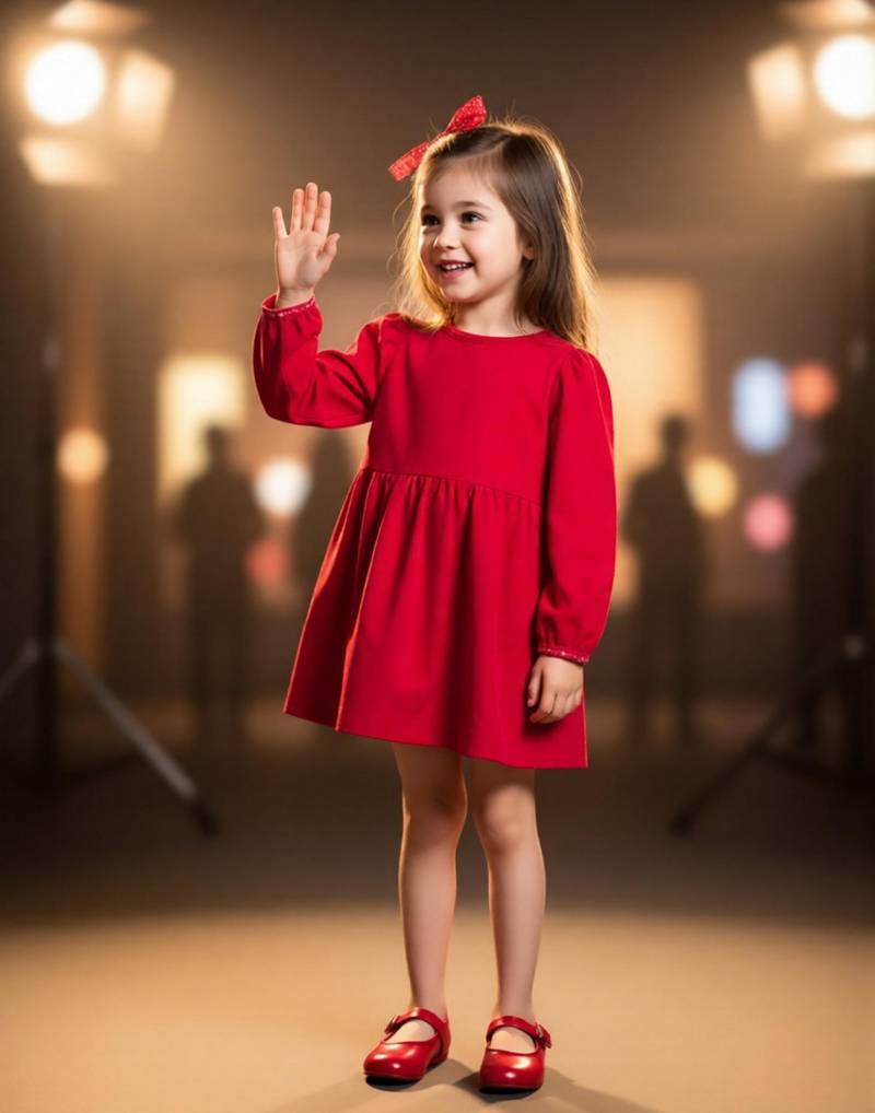 Mädchen Rot Weihnachten Winter Kleid Cord Alter 4 Poppy von SerendipityGDDsShop