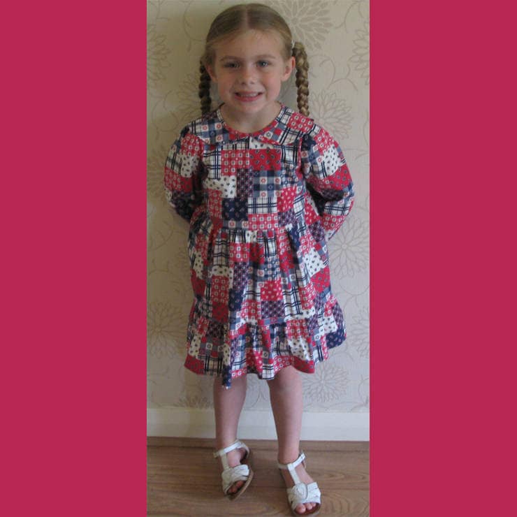 Patchwork Druck Winter Kleid Alter 4 Land Gal von SerendipityGDDsShop