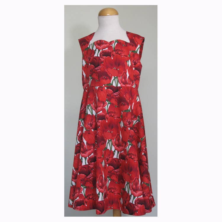 Rote Mohnblumen Kleid Alter 8 von SerendipityGDDsShop