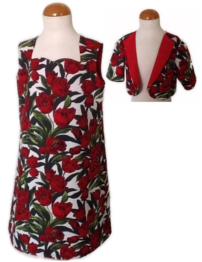 Rote Tulpen Kleid & Jacke Alter 7 von SerendipityGDDsShop