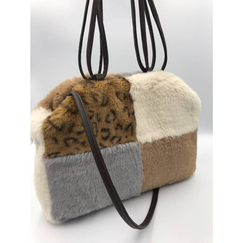 Verkauf | Patchwork Pelz Handtasche Handgemachte Tasche Designer Stilvolle Geschenk Für Ihn Neujahr von SerendipityIstanbul